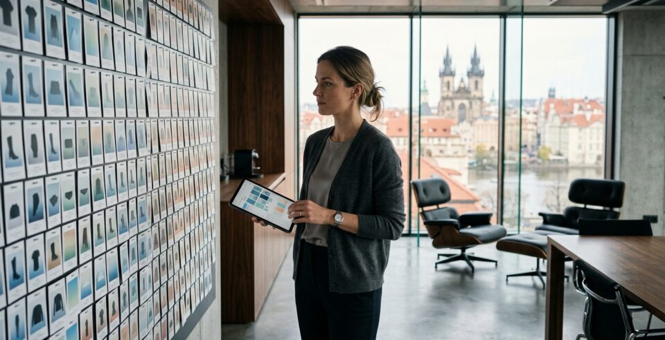 AI Listing — merchandiser u katalogového displeje